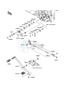 VN1700_CLASSIC_TOURER_ABS VN1700DEF GB XX (EU ME A(FRICA) drawing Gear Change Mechanism