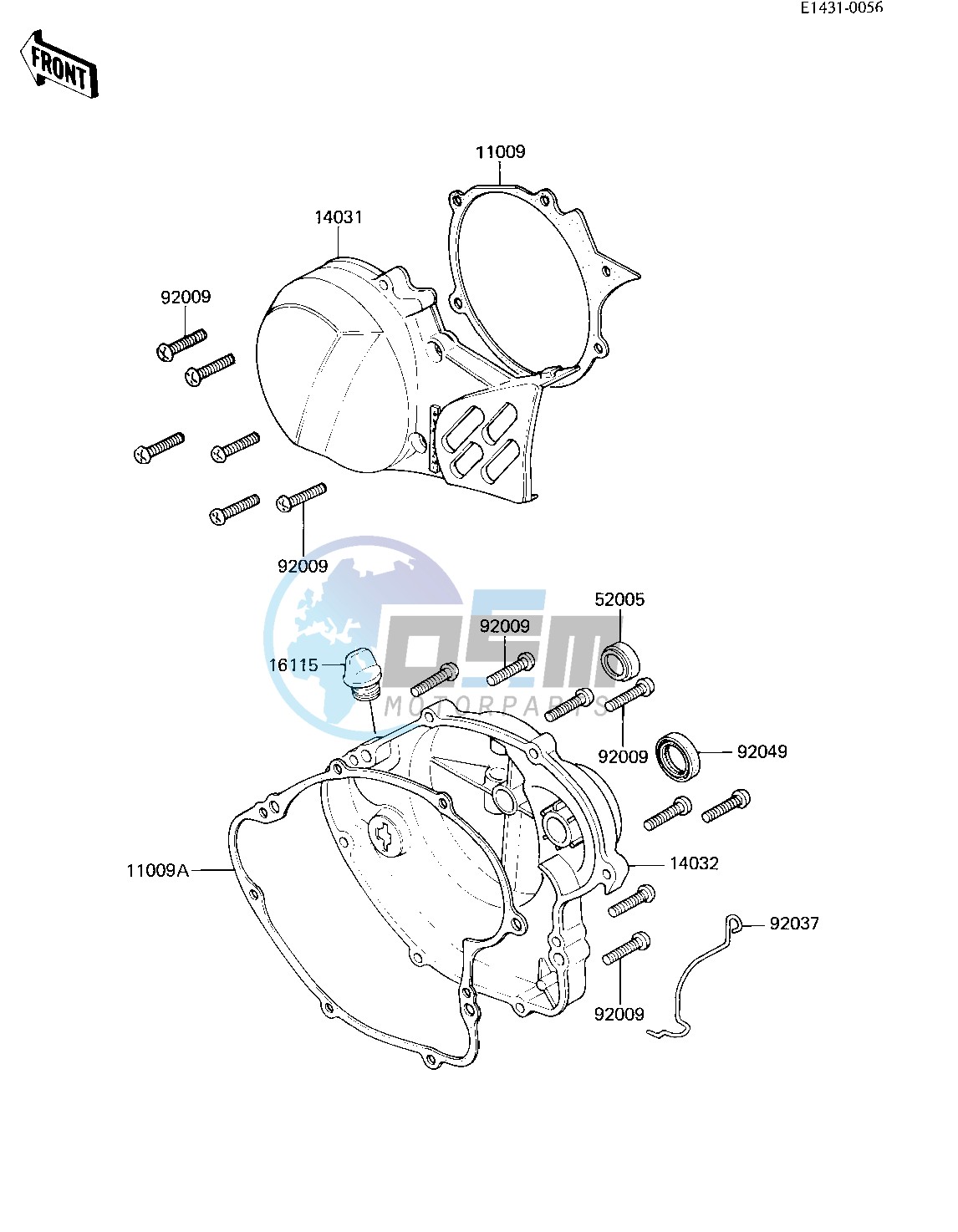 ENGINE COVERS -- 82 KX80-C2- -