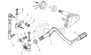 Nevada Classic IE 750 drawing Gear lever