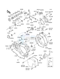 KX 250 R (R6F-R7F) R6F drawing ENGINE COVER-- S- -