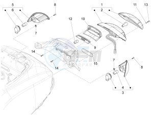 S 125 4T 3V ie drawing Tail light - Turn signal lamps