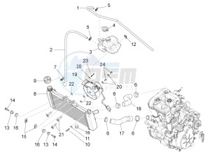 RS4 125 4T (AU, CA, EU, HK, J, RU, S, USA) drawing Cooling system