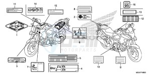 VFR1200XLF CrossTourer - VFR1200X 2ED - (2ED) drawing CAUTION LABEL