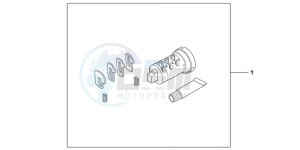 NC700DC Integra E drawing CYL INNER SET 1 KEY