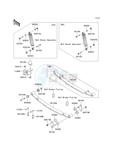 KAF 950 B [MULE 3010 DIESEL 4X4] (B2-B3) [MULE 3010 DIESEL 4X4] drawing REAR SUSPENSION