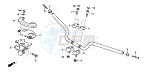 NSS250X FORZA X drawing HANDLE PIPE