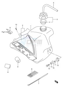 RM80 (E24) drawing FUEL TANK (MODEL X)