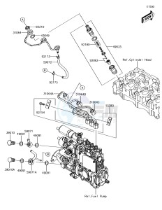 MULE PRO-DXT KAF1000BJF EU drawing Fuel Injection