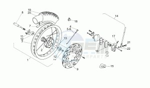 Pegaso 125 drawing Front wheel