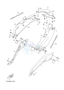 YP250RA EVOLIS 250 ABS (1YS8) drawing SIDE COVER