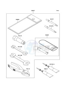 KLF250 KLF250A9F EU GB drawing Owner's Tools