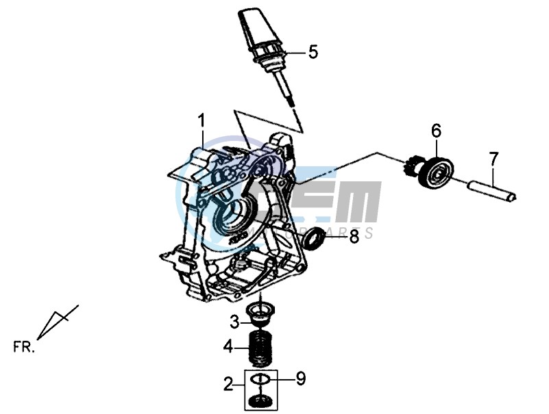 CRANKCASE RIGHT / START MOTOR