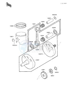 KXT 250 A [TECATE] (A2) [TECATE] drawing CRANKSHAFT_PISTON -- 85 A2- -