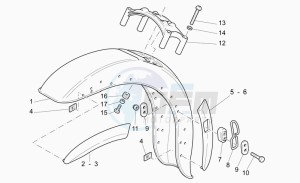 California 1100 Stone - Metal PI EV/EV Touring PI drawing Front mudguard