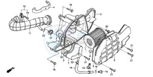 CH125 SPACY 125 drawing AIR CLEANER (CH125J/L/M/N/P/R)