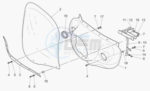 California 1100 Stone - Metal PI EV/EV Touring PI drawing Windshield