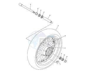 XV A MIDNIGHT STAR 1900 drawing FRONT WHEEL