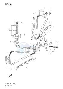 DL650 (E2) V-Strom drawing CAM CHAIN