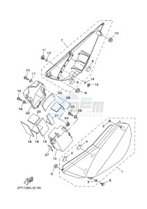 TT-R125 TT-R125LWE (2PTC) drawing SIDE COVER