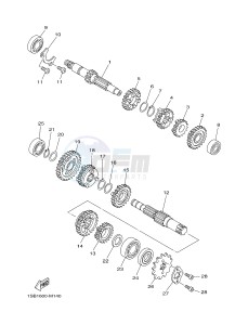 YB125 (2CS3) drawing TRANSMISSION