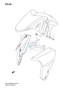 GSX1300BK (E2) drawing FRONT FENDER (WITHOUT ABS,MODEL K8 K9)