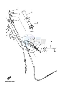 YZ85 YZ85LW (1SN4 1SN6 1SP4 1SP6) drawing STEERING HANDLE & CABLE