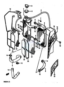 RM250 (G-H) drawing RADIATOR