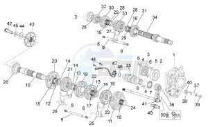 RSV 4 1000 4V drawing Gear box