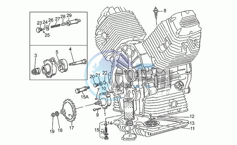 Oil pump-filter