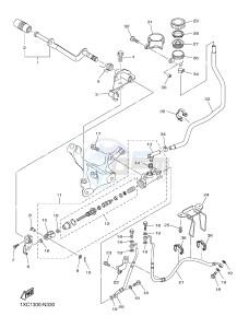 XVS950CU XV950 (1XC1) drawing REAR MASTER CYLINDER