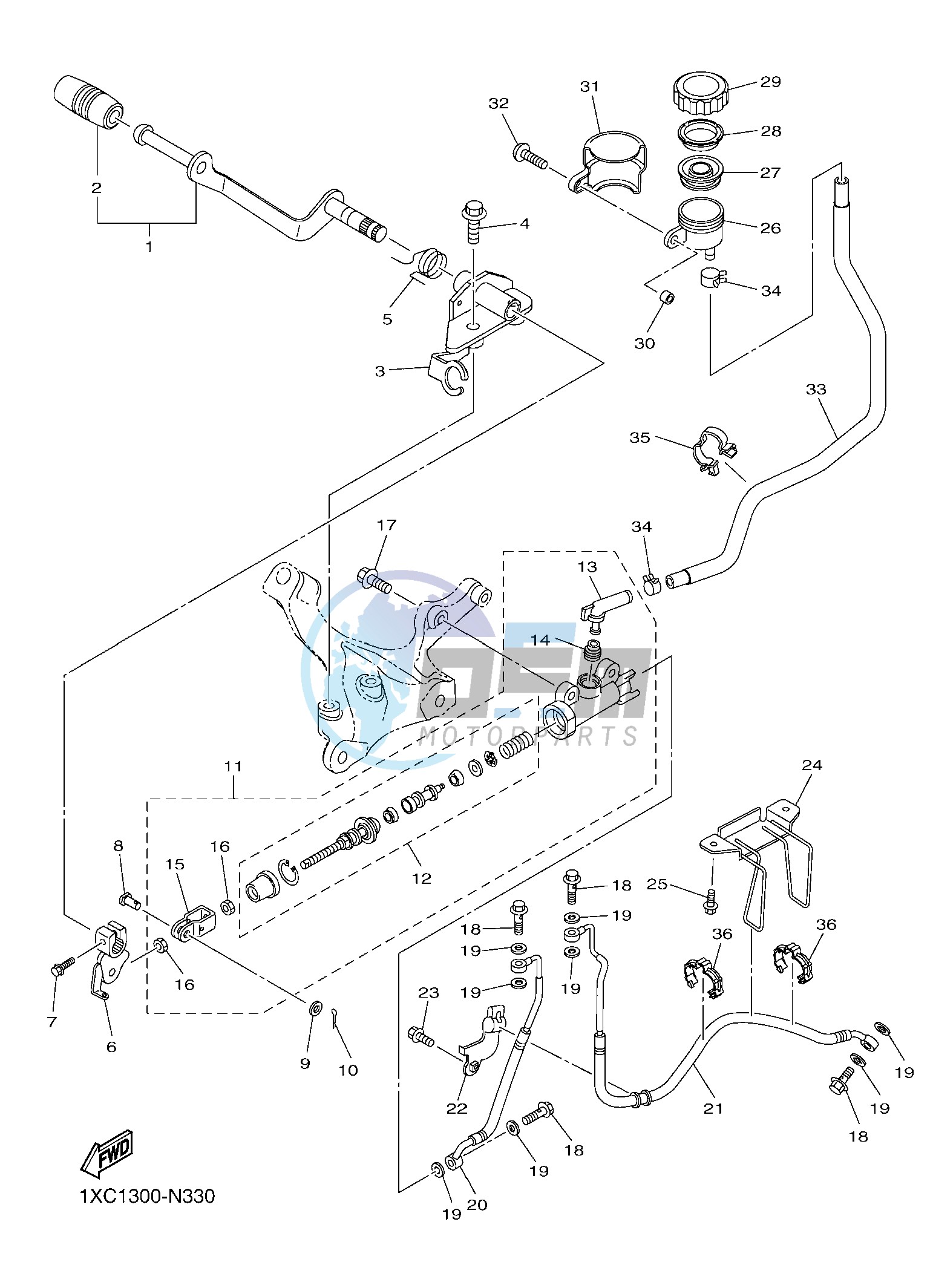 REAR MASTER CYLINDER