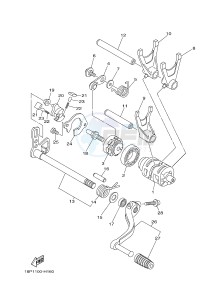 YFZ450R YFZ450RSE YFZ450R SPECIAL EDITION (1TD6 1TD7) drawing SHIFT CAM & FORK