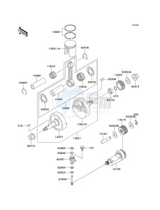 KMX 125 A [KMX 125] (A12-A14) [KMX 125] drawing CRANKSHAFT_PISTON-- S- -