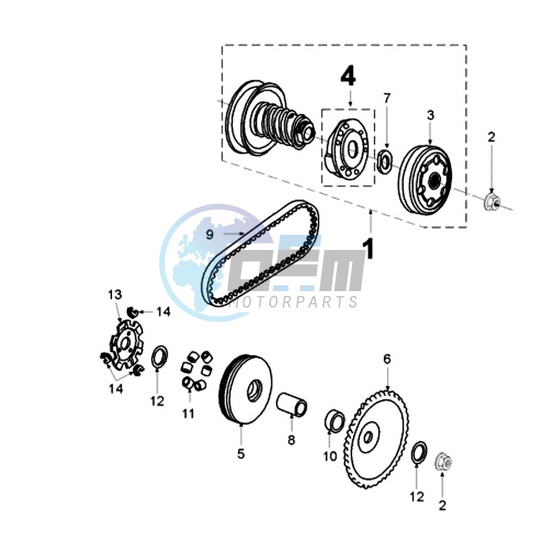 CLUTCH PEUGEOT PULLEY