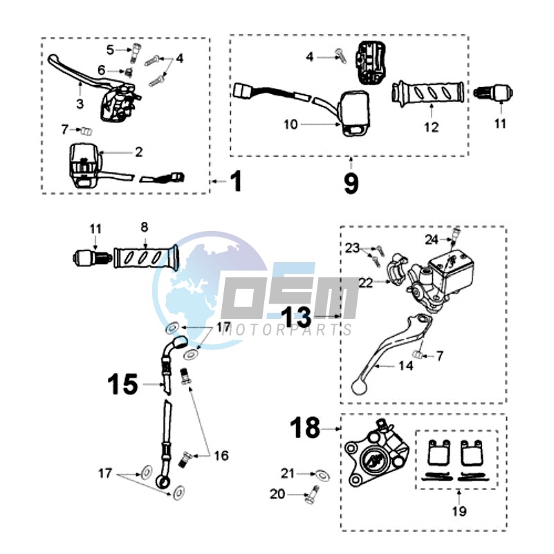 BRAKE SYSTEM WITH BLACKE BRAKE CALIPER