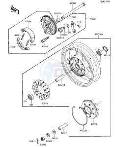 ZL 600 A [ZL600 ELIMINATOR] (A1-A2) drawing REAR WHEEL_HUB_BRAKE