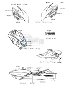 JET SKI ULTRA 310X JT1500LGF EU drawing Decals