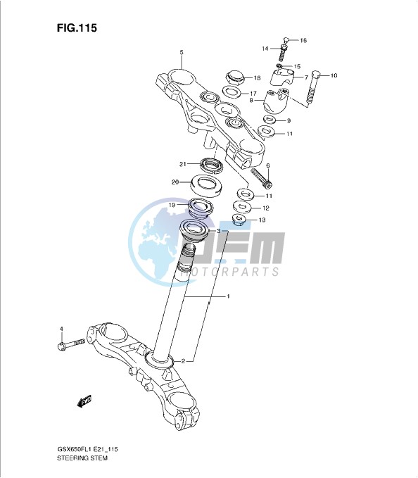 STEERING STEM (GSX650FAL1 E21)