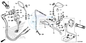 CRF250LF CRF250L E drawing HANDLE LEVER/SWITCH/CABLE/MIRROR