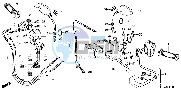 HANDLE LEVER/SWITCH/CABLE/MIRROR