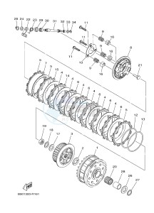 MTN850 MTN-850D MT-09 SP (B6C1) drawing CLUTCH