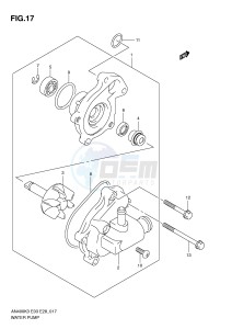 AN400 (E3-E28) Burgman drawing WATER PUMP