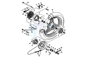 YBR 125 drawing REAR WHEEL