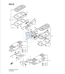 VLR1800 drawing FOOTREST (VLR1800TL1 E24)