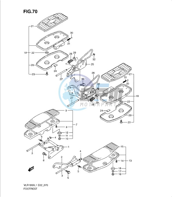 FOOTREST (VLR1800TL1 E24)