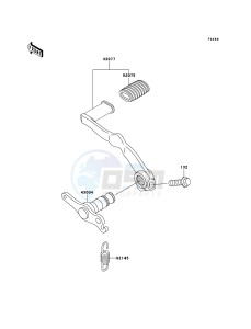 KLE500 KLE500-B1P GB XX (EU ME A(FRICA) drawing Brake Pedal