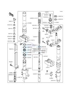 KX 250 H [KX250] (H1-H2) [KX250] drawing FRONT FORK -- KX250-H1- -