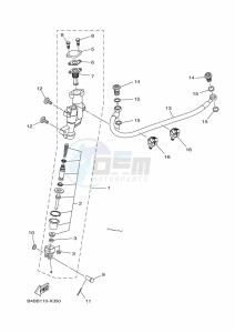 YZ85LW YZ85 (B0GG) drawing REAR MASTER CYLINDER