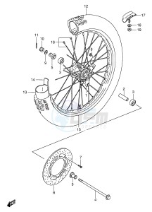 RM80 (E24) drawing FRONT WHEEL