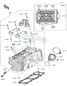 VULCAN S ABS EN650EHF XX (EU ME A(FRICA) drawing Cylinder Head